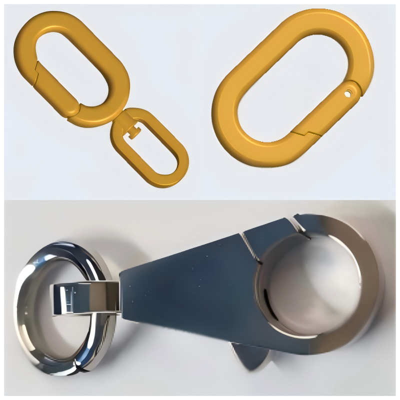 High-tension O Ring clasp in stainless steel for safety gear