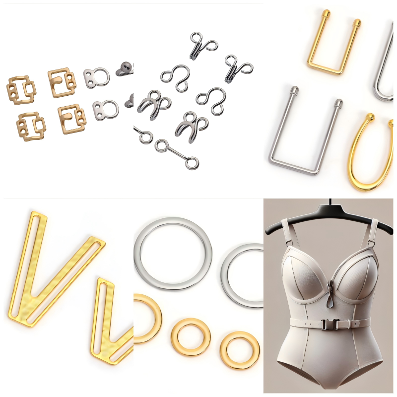 Sleek bikini buckle with durable, polished finish