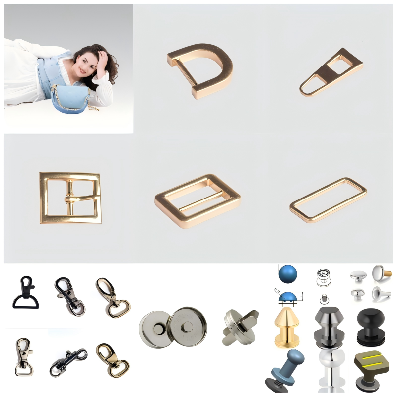 Elegant handbag hardware featuring eco-conscious zinc alloy construction