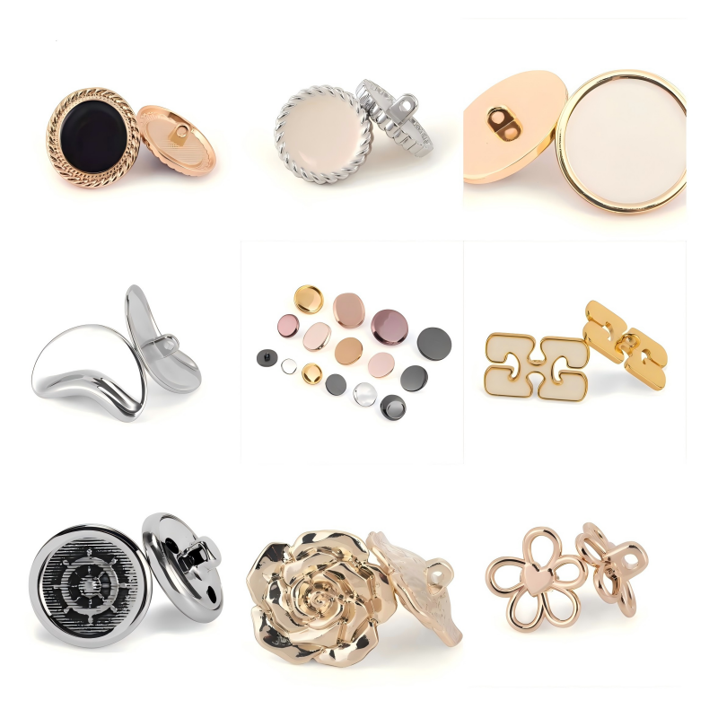 Elegant alloy jacket button designed for outerwear and coats