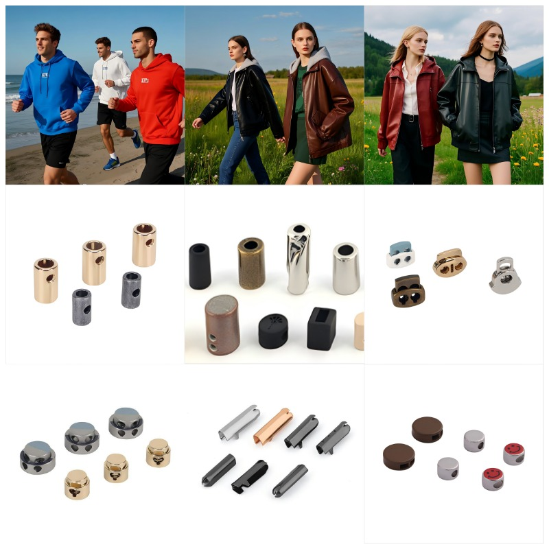 High-quality metal cord end caps perfect for handbags and belts