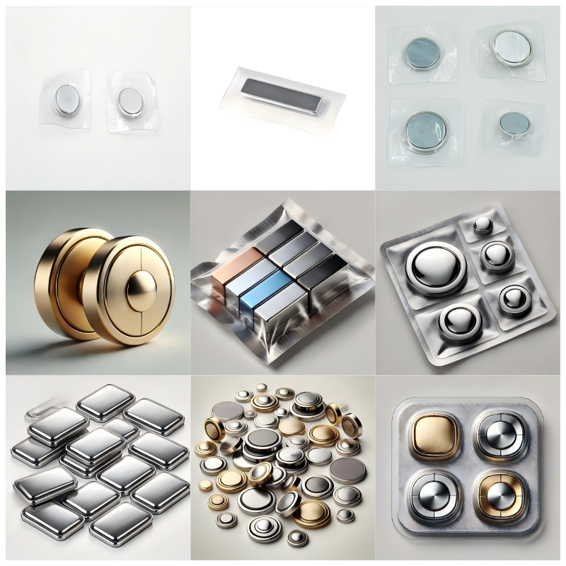 Sleek magnetic clasp providing secure and discreet fastening for handbags