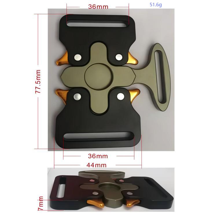 Lightweight metal buckle designed for backpacks and outdoor gear