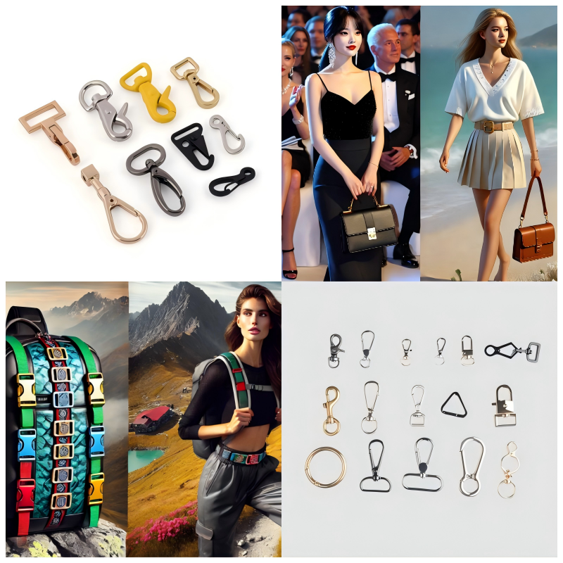 Elegant swivel hook connector for high-end travel luggage