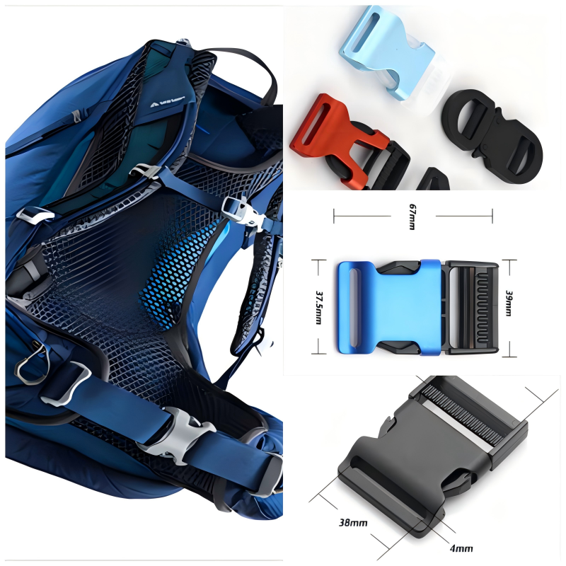 Robust Aluminum Release Buckle on outdoor adventure bags