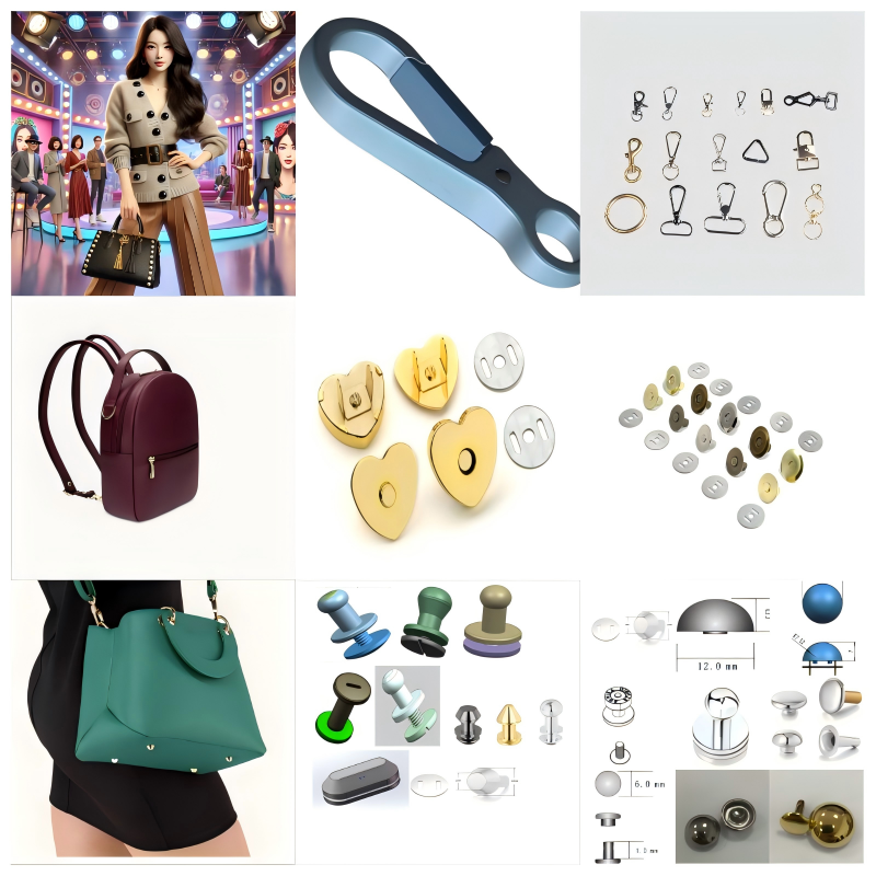Stylish nipple rivets enhancing the aesthetic of leather bags
