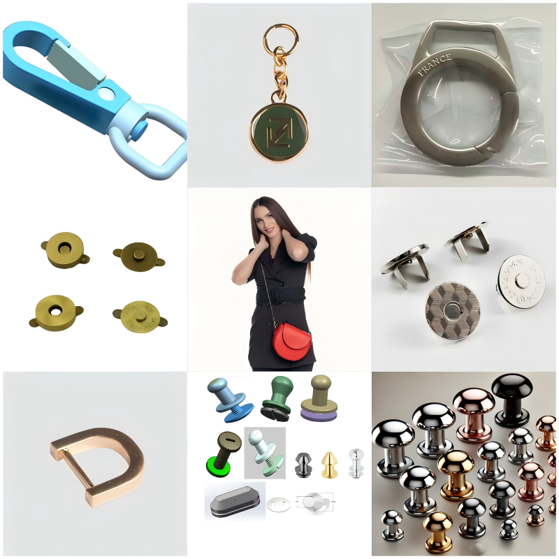 Decorative and functional feet rivets for stylish bag bottoms