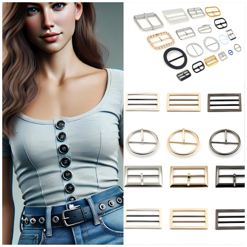 High-end buckle crafted from nickel-free alloy for designer bag collections