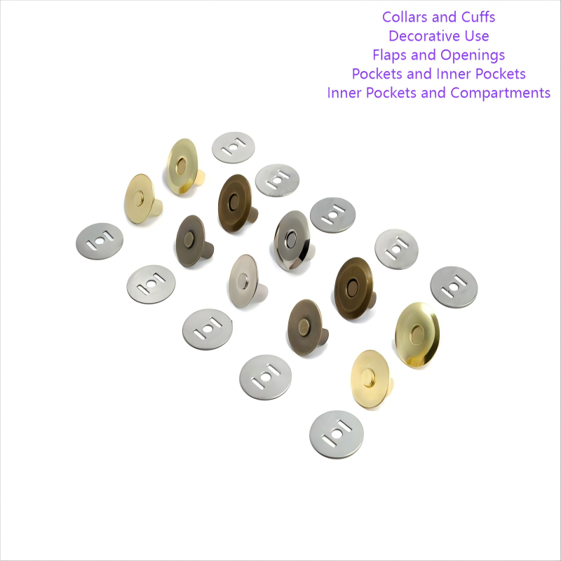 Flat magnetic button providing seamless closure for jackets and coats