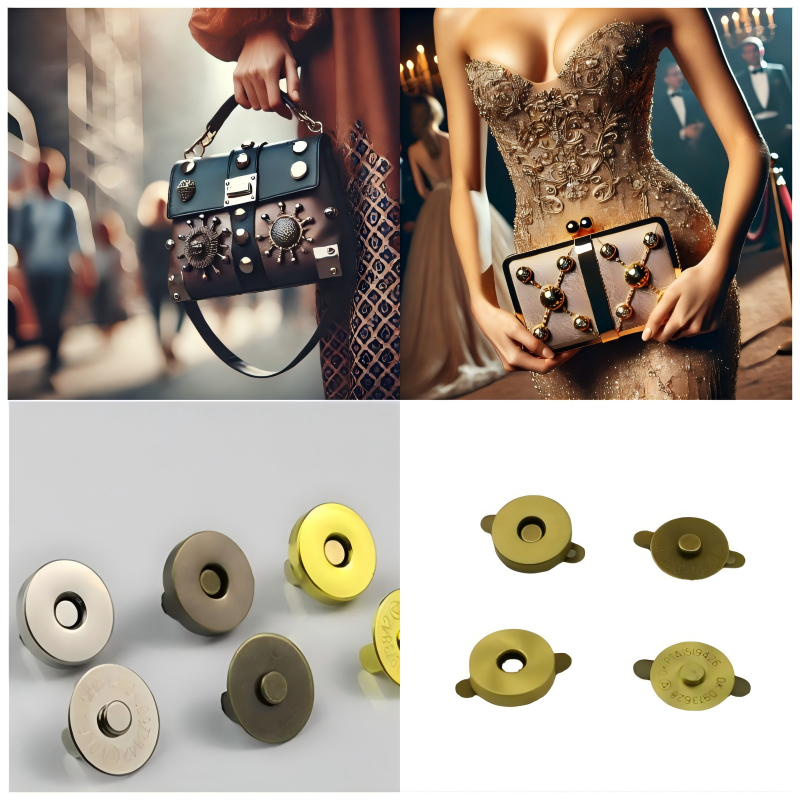 Discreet magnetic snap button providing functionality without visibility