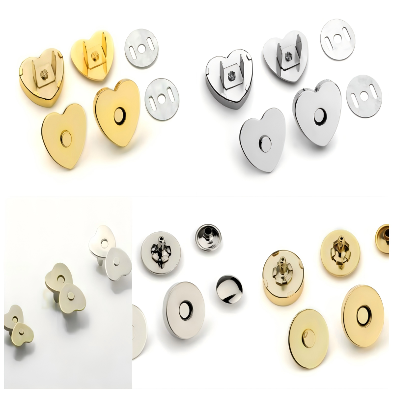Sewable invisible magnet fastener for smooth fabric integration