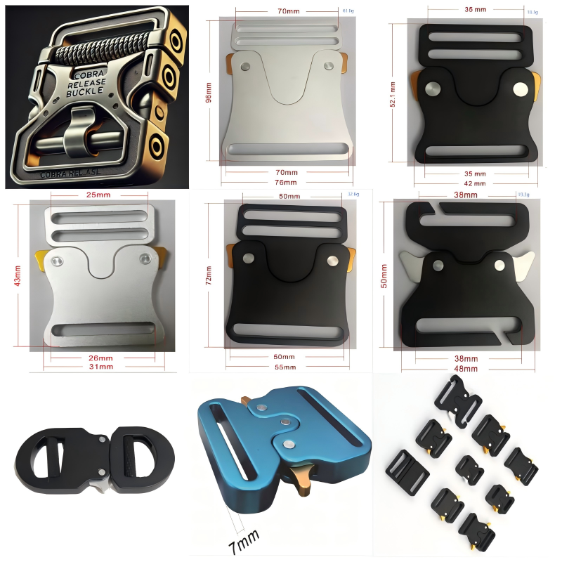 Anodized aluminum buckle designed for climbing equipment with high durability and strength