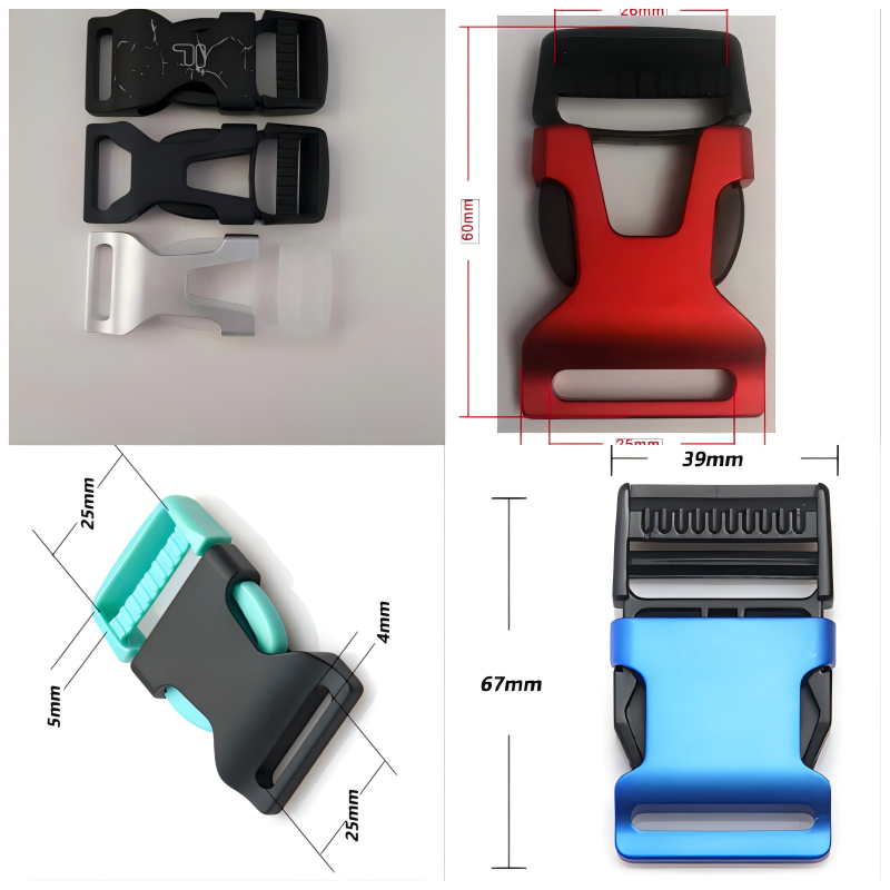 Lightweight aluminum buckle featured on professional climbing gear with corrosion resistance