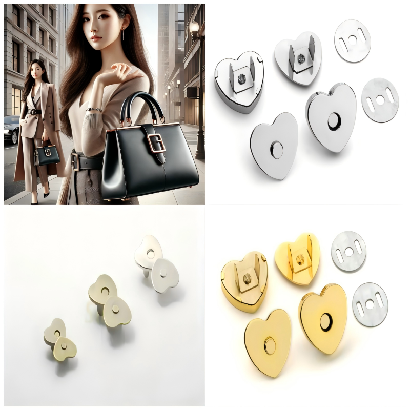 Ultra-thin magnetic snap buttons 10mm 14mm for purses, handbags, and premium sewing projects in multiple sizes