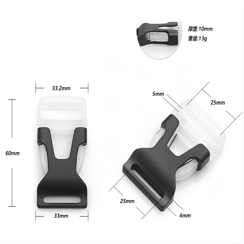 6061-T6 aluminum release buckles 20mm-40mm with MIL-A-8625 hard anodized finish