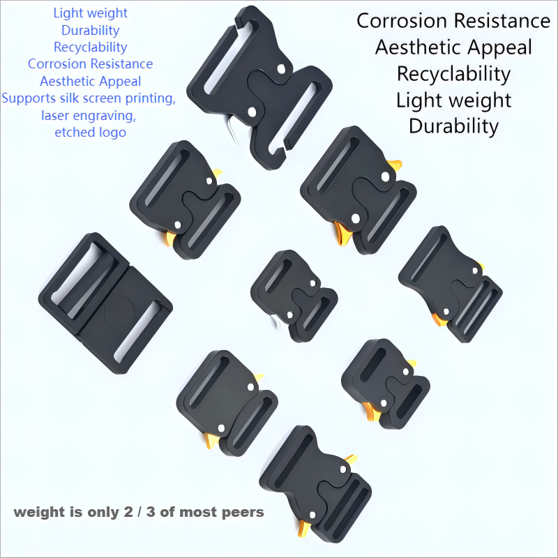 Heavy-load aluminum release buckles 31-40mm for expedition backpacks and safety harnesses