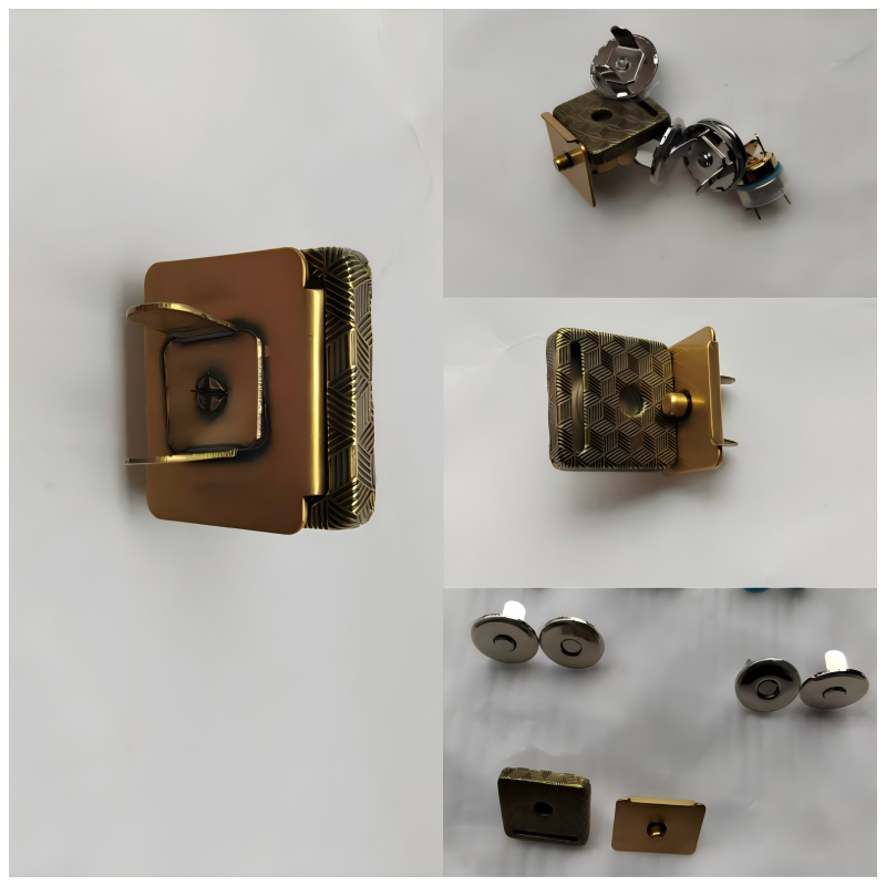 Heavy-duty 2" sew-on magnet clasp with reinforced tabs for secure, invisible fastening in DIY fashion projects